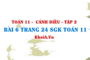 Bài 6 trang 24 Toán 11 tập 2 Cánh Diều